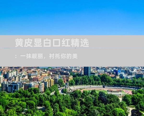 黄皮显白口红精选：一抹靓丽，衬托你的美